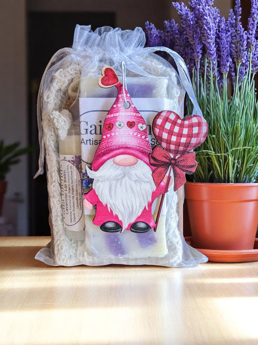 Lavender Heart Gnome