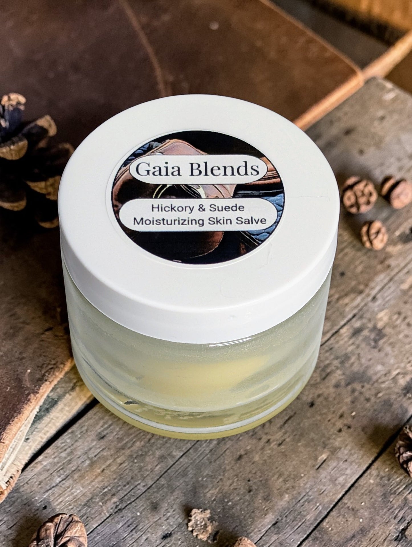 Hickory & Suede Glass Jar