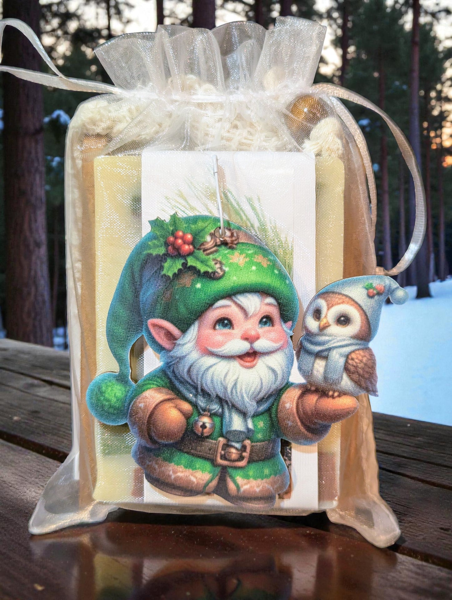 Cedarwood Gnome with Owl