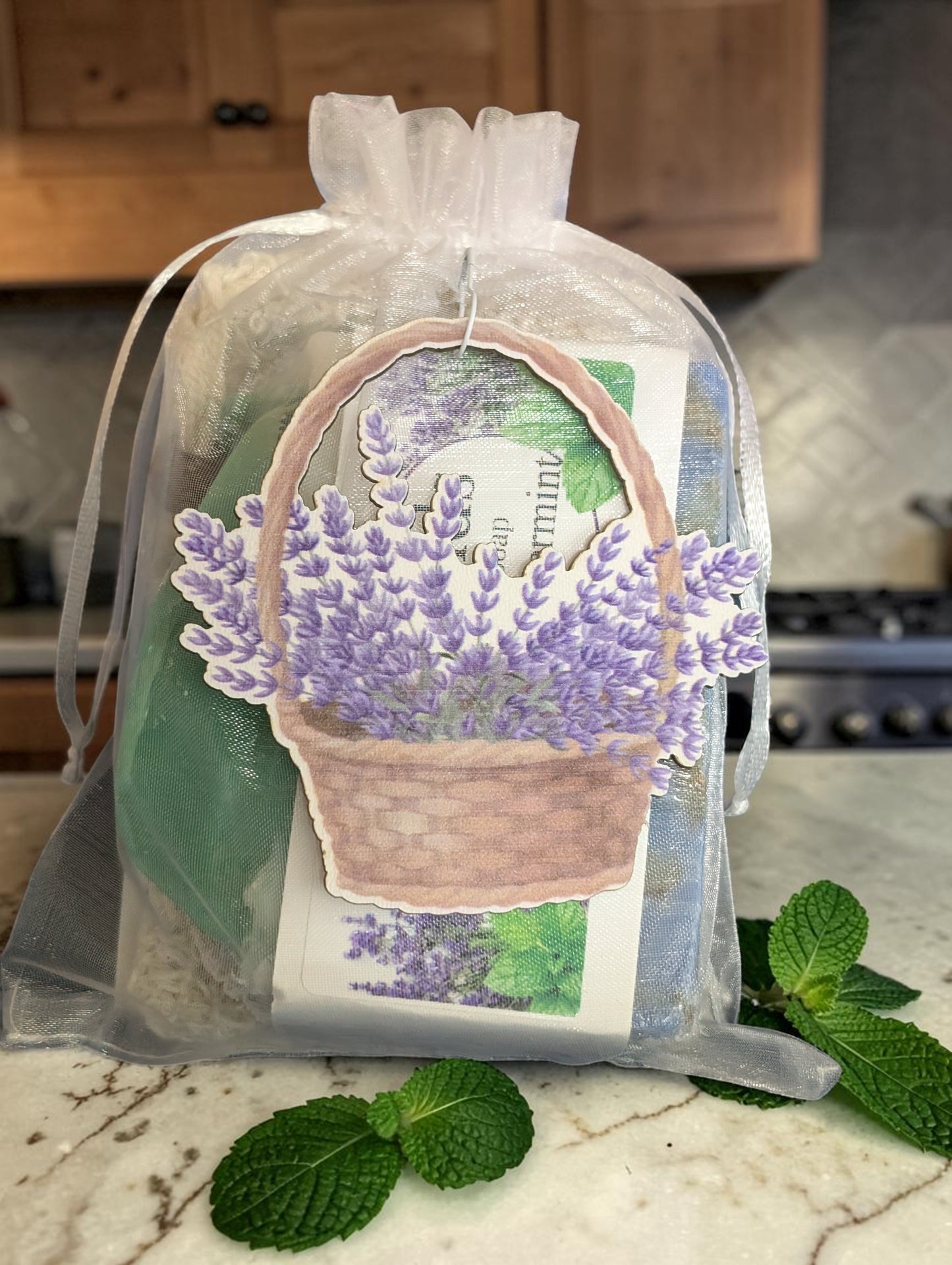 Peppermint & Lavender Woven Basket